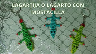 Cómo hacer una lagartija o lagarto en 3D, con mostacillas y nylon, paso a paso!♥