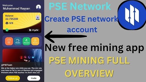 Create PSE mining app account|| PSE network pai account kaisa banaya|| PSE wallet Kaisa create kary