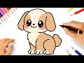 HOW TO DRAW A PUPPY DOG KAWAII EASY ????❤️