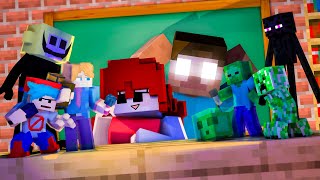 Monster School : Funny Friday Night Funkin  - Minecraft Animation