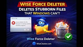 Wise Force Deleter Deletes Stubborn Files that Windows can’t | GearUpWindows Tutorial