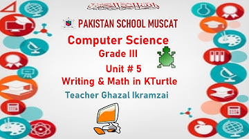 Computer Science: Unit # 5 Writing & Math in KTurtle (Choose the correct option)