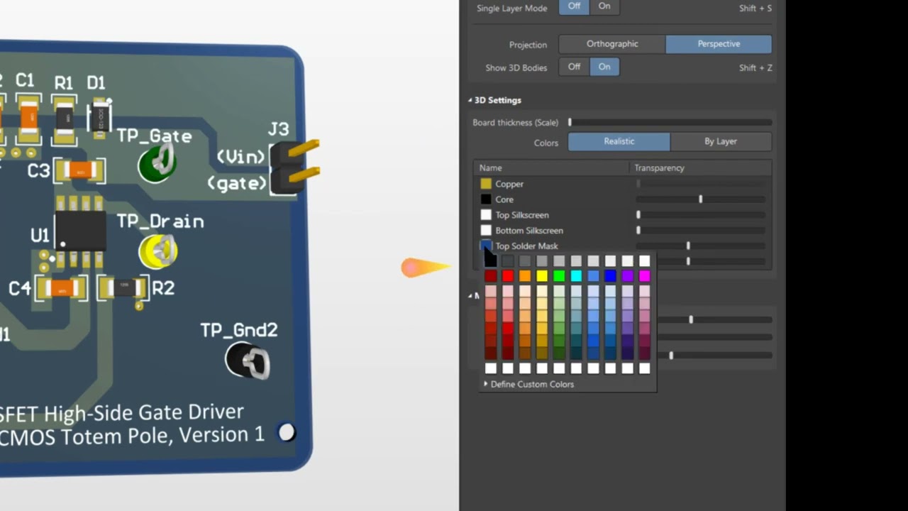 Altium Designer: change solder mask color in 3D view - YouTube