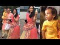 Tmkoc fame daya ben aka disha vakani snapped with husband mayur  daughter stuti for durga pooja