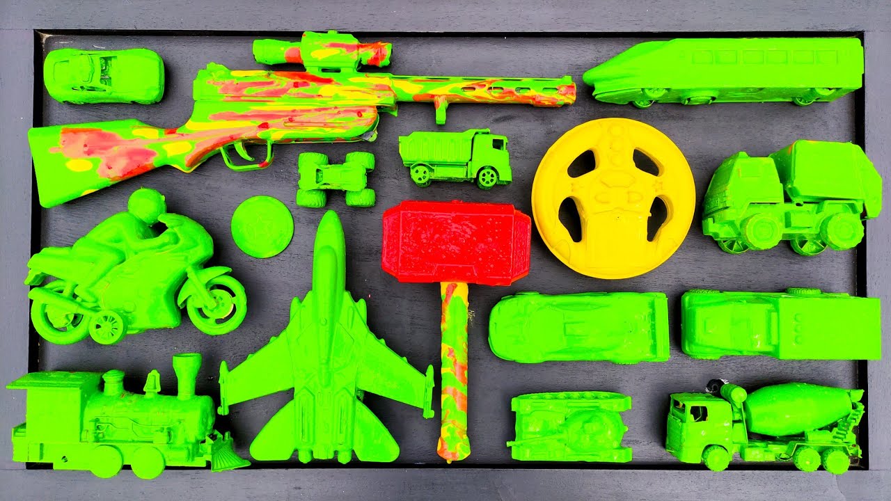 Membersihkan Mainan Mobil Balap, Truk Molen, Kereta Api, Excavator, Ambulans, Bus Telolet, Pesawat