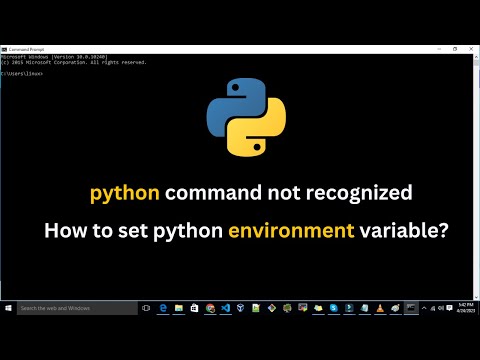 'python' is not recognized as an internal or external command | set python environment variable