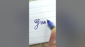 Goat in cursive writing #cursivewriting #handwriting #calligraphy #shorts