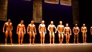 Men's Novice Bodybuilding Prejudging at the 2013 No Gear Classic.