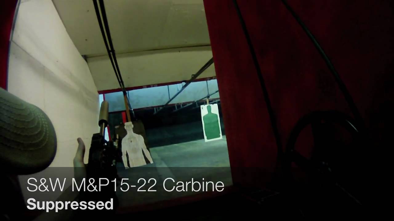 S&W M&P 15-22 AR15 with Suppressor - YouTube
