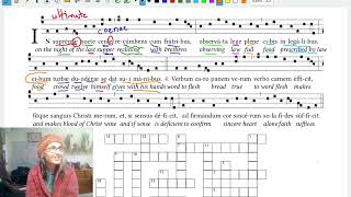 Weekly chant lesson : Pange Lingua, verses 3-4