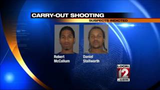 Two men faces charges after shooting and robbing man in front of son