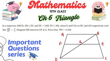 In a trapezium ABCD, AB||CD and DC=2AB. EF||AB, where E and F lie on BC and AD respectively such ..