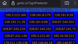 Croxyproxy Ip Selector Plugin For Gartic.io Kick Scripts Like Redbot