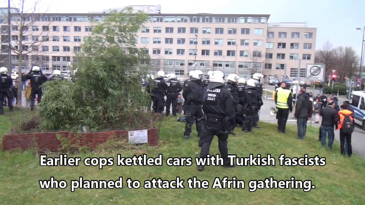 Cops Banned Defend Afrin Demo In Dortmund Germany Youtube 