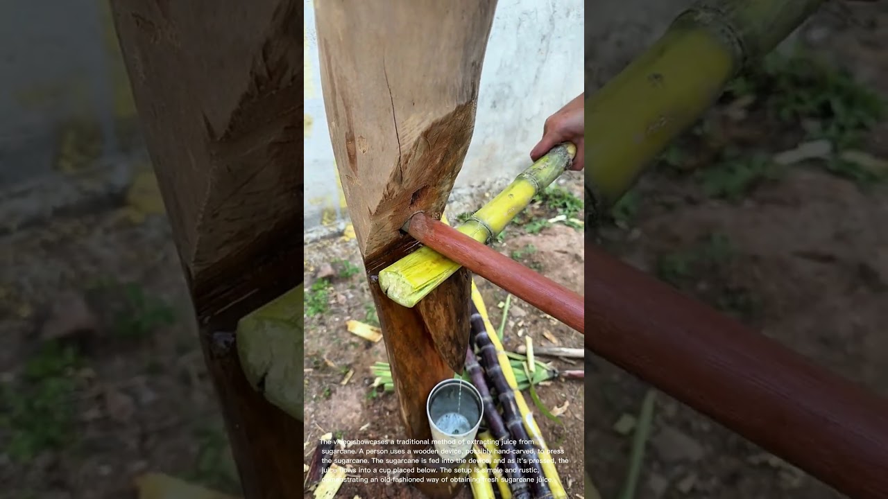 Traditional Sugarcane Juice Extraction - A Rustic Method