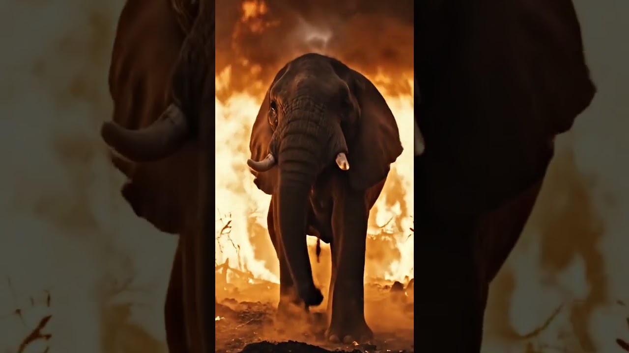 Animal Rescue: Trapped by Inferno! Elephant Surrounded by Forest Fire