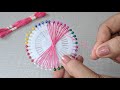 Amazing Hand Embroidery Flower design idea.3d New &amp; Easy Hand Embroidery Flower design trick
