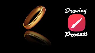 How to Draw a Gold Ring on Infinite Painter | Realistic gold ring illustration screenshot 4