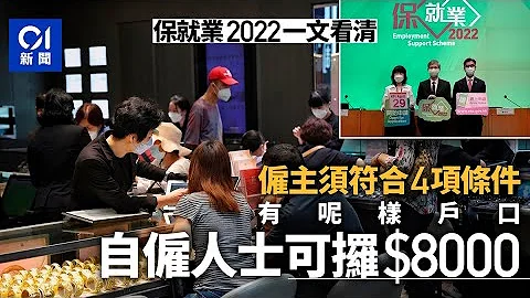 保就業計劃2022一覽｜僱主須符4條件　自僱人士拎$8000要有此戶口 - 天天要聞