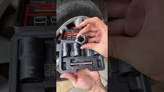 Twist Socket Extractor Set | Remove Stripped Lug Nuts with Ease#lugnutremoval #cartools