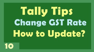 change GST rates of items in Tally ERP 9| Update GST Rate in Ledger