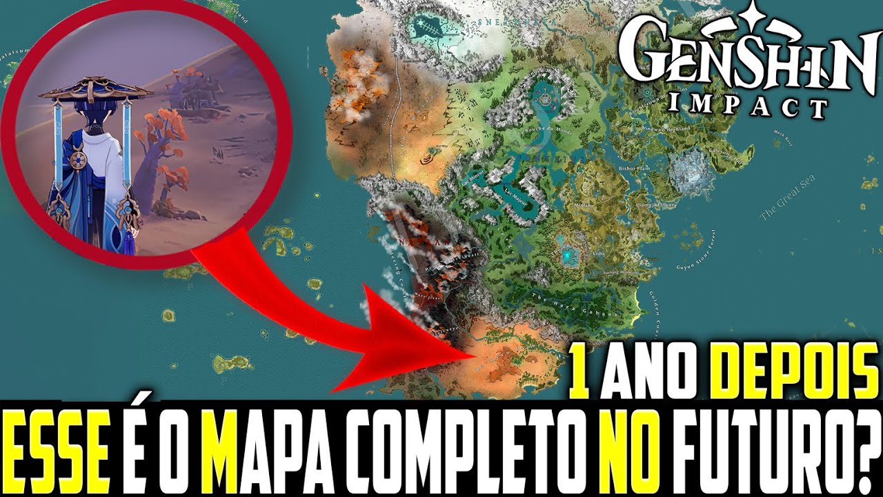 ESSE SERÁ O MAPA Do GENSHIN IMPACT Em 2026 COM Todas NAÇÕES? NATLAN