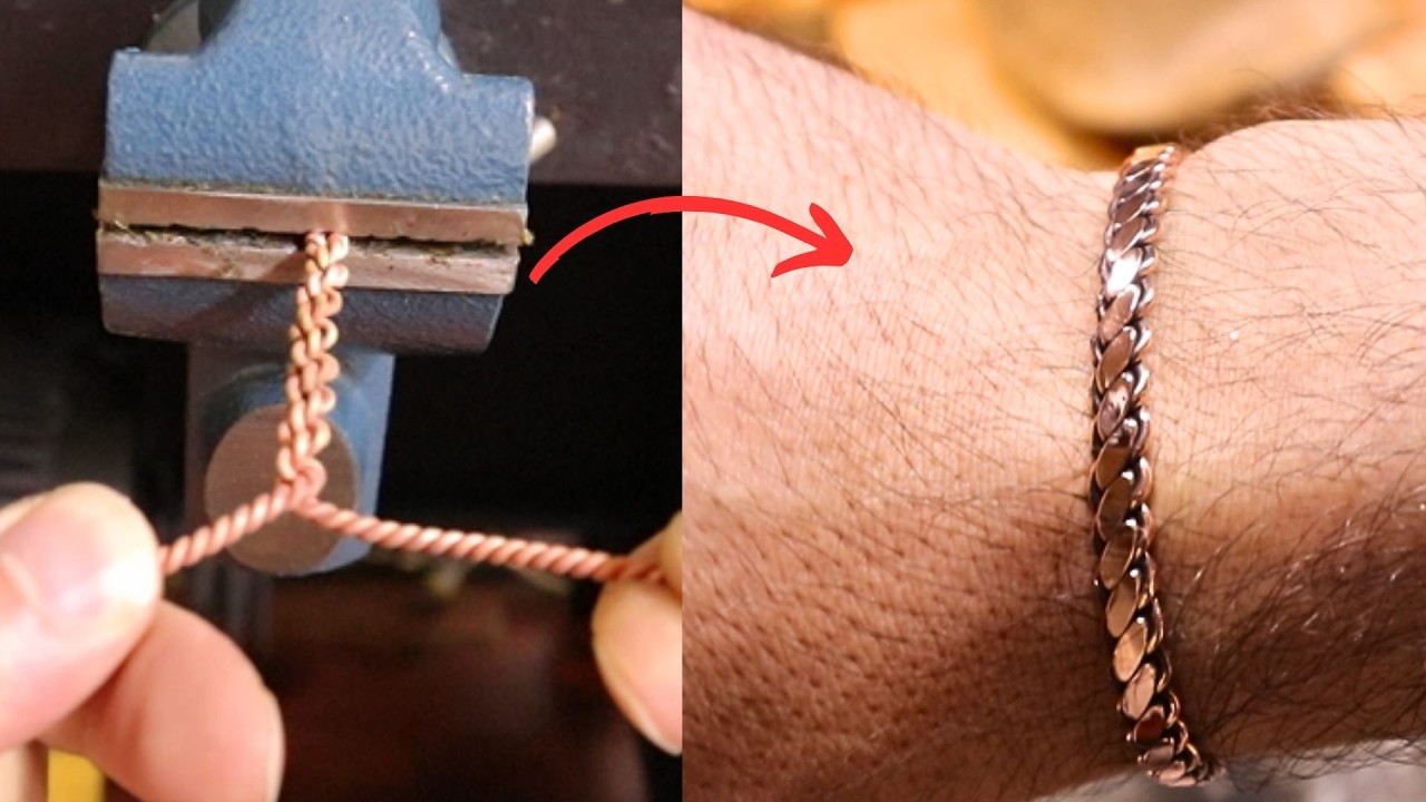 How to make a bracelet from copper wire using the technique used by jewelers