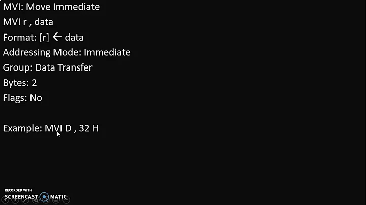 MVI Instruction of 8085 Microprocessor