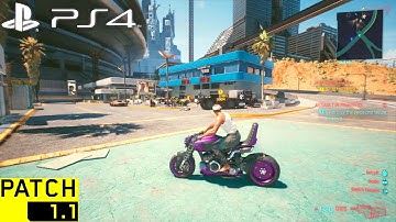 CYBERPUNK 2077 HOTFIX 1.11 PS4 Slim Gameplay & Graphics Free Roam #5 | CYBERPUNK 2077 PATCH 1.11 PS4
