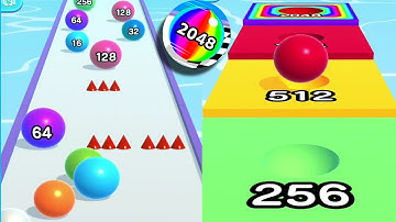 Ball Run 2048 All Levels Gameplay Walkthrough Android,IOS New Update Levels  1-3
