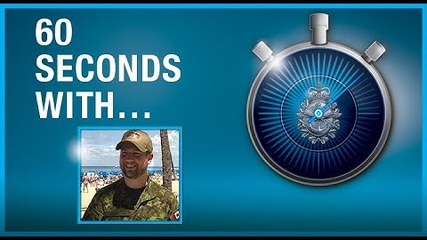60 seconds with Major Chris Vernon