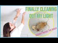 Cleaning Out My Light Fixture - Goodbye Roaches!!