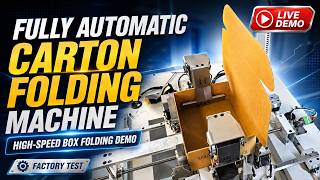 Fully Automatic Carton Folding Machine | High-Speed Box Folding Demo