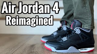 Air Jordan 4 Reimagined “Bred” “Black Cement” Review & On Feet