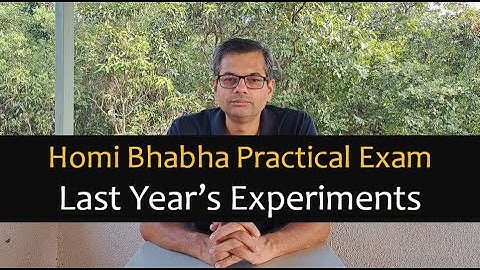 Homi Bhabha Level-2 Practical Exam Experiments