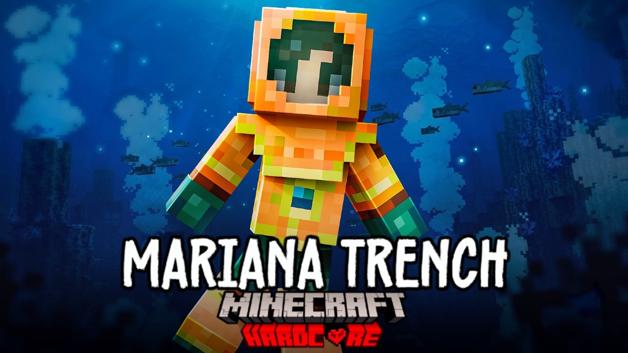 I Survived 100 Days in the MARIANA TRENCH in Hardcore Minecraft!