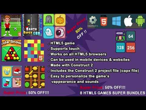 8 HTML5 GAMES SUPER BUNDLES (CAPX), a suite of 8 beautiful games, with excellent graphics and great