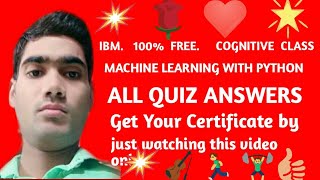 Machine learning with python! All quiz answers