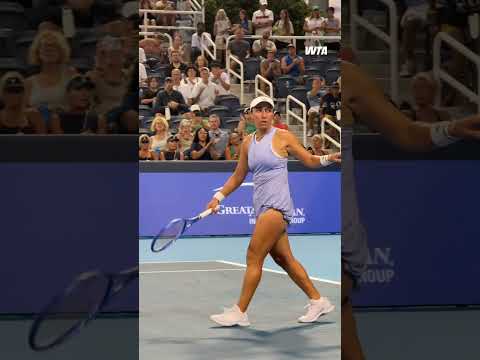 The battle of the Americans goes to Jessica Pegula who pushes past Navarro! #wta #tennis