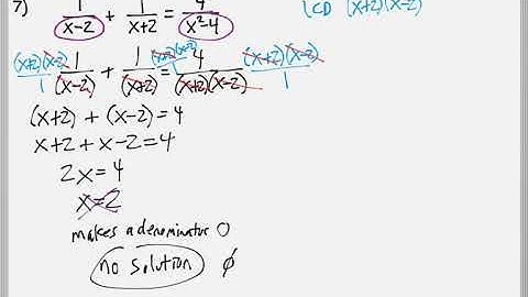 Math 119 : 7.4 #7 (Intermediate Algebra Tutorial : Solving Rational Equations)