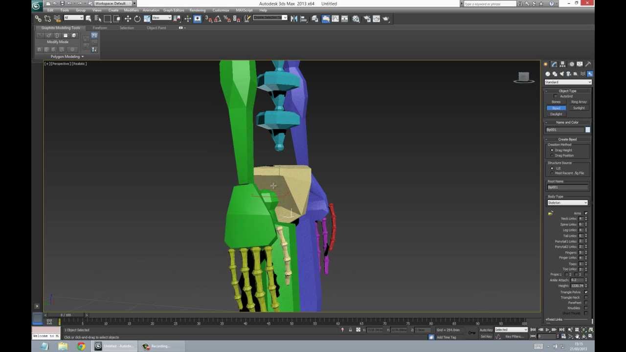 3DS Max Tutorial Biped Rigging Animation Load Multiple Bip Files - Lesson 5  - Instructables