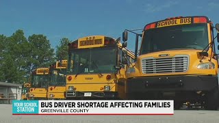 Bus driver shortage now affecting families in Greenville County