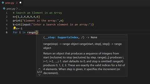 Python Program Search Element in Array || How to search an element in an array in Python