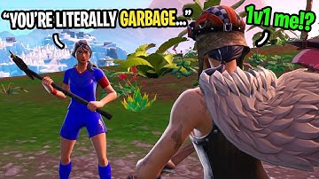 This toxic TTV TRASH TALKED me until I proved him WRONG in Fortnite... (HE APOLOGIZED!)