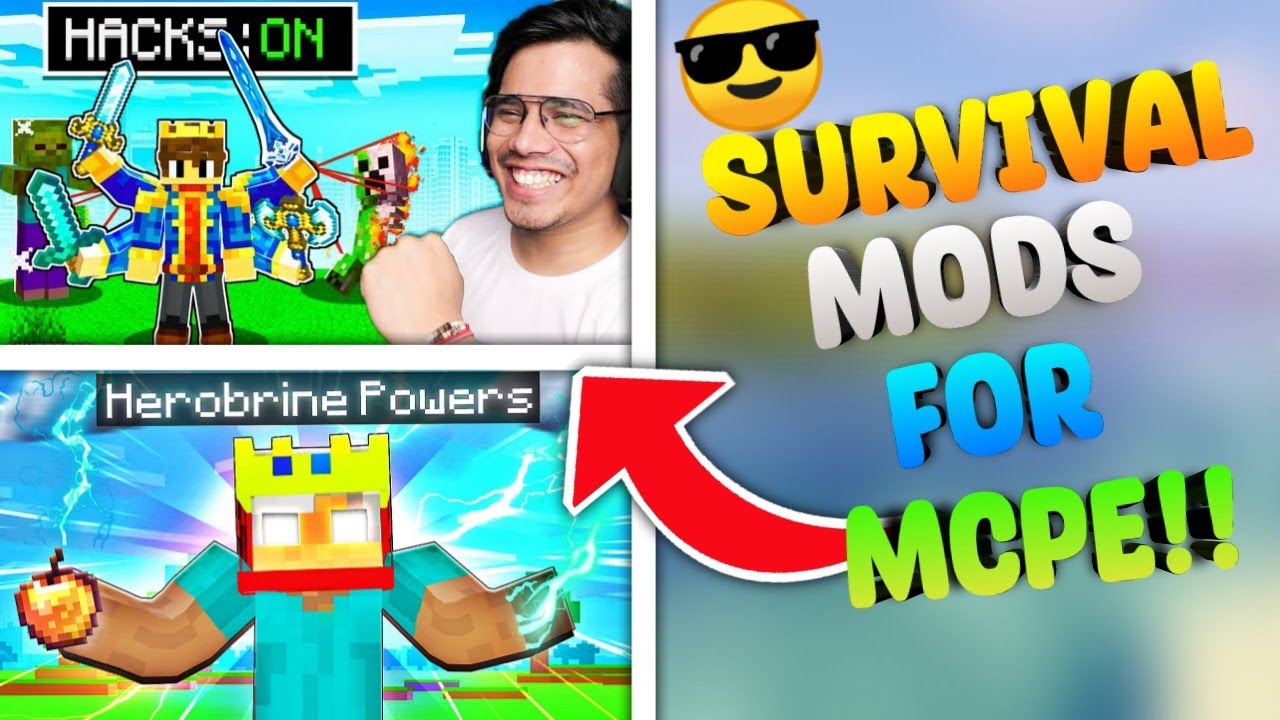 MCPE SURVIVAL MODS | survival mods for minecraft pe 1.19 | op mod for ...