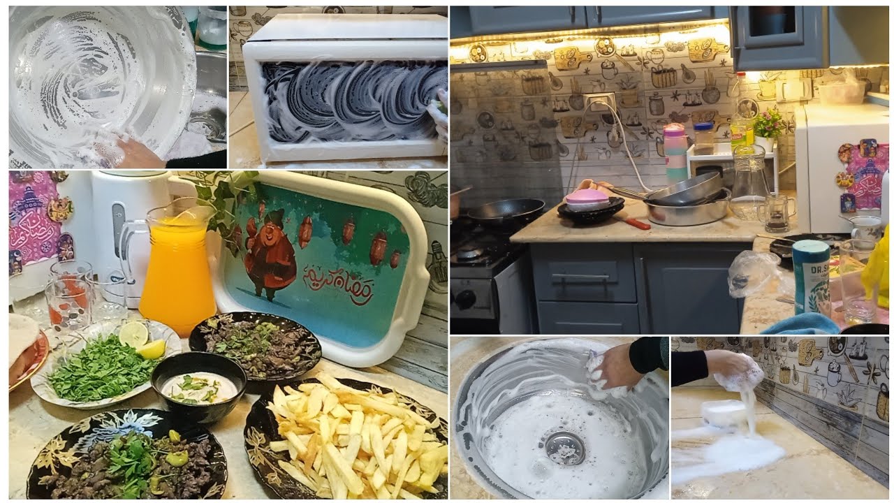 ده حالى انا ومطبخى ولا كانى هجرته من سنين بس على مين💪 روتين من الصبح لحد الفطار..