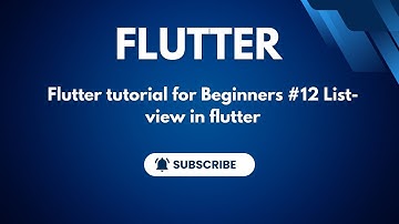 Flutter tutorial for Beginners  #12 Listview in flutter