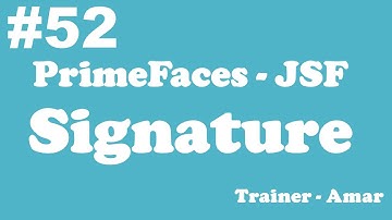 PrimeFaces - JSF Tutorial || Signature in PrimeFaces using Netbeans IDE || Part-52