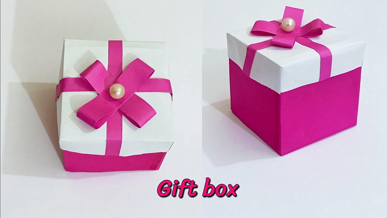 How to make gift box with paper easy | gift box making ideas | paper ...