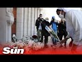 Live: Nice terror attack memorial candles and flowers placed outside church